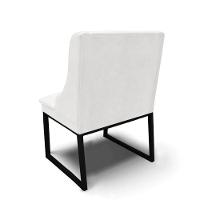 Cadeira Sala De Jantar Industrial Preto Kit 4 Liz Sint Pu D03 - D'rossi Cor Branco - 6