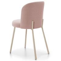 Kit 02 Cadeiras Para Sala De Jantar Cozinha Estofada Gavi Arena L02 Bouclê Rosê - Lyam Decor - 7