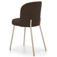 Kit 02 Cadeiras Para Sala De Jantar Cozinha Estofada Gavi Arena L02 Suede Marrom - Lyam Decor - 7