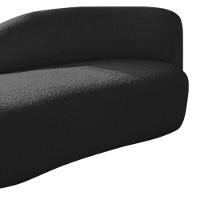 Divã Recamier Curvo Luna 140cm Lado Esquerdo Suede - Adj Decor Cor Preto - 7