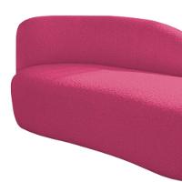 Divã Recamier Curvo Luna 160cm Lado Direito Suede - Adj Decor Cor Pink - 6