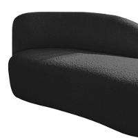 Divã Recamier Curvo Luna 140cm Lado Direito Suede - Adj Decor Cor Preto - 5