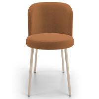 Cadeira Para Sala De Jantar Cozinha Estofada Gavi Arena L02 Bouclê Terracota - Lyam Decor - 2