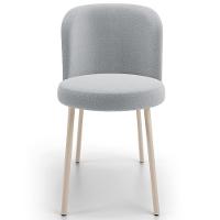 Cadeira Para Sala De Jantar Cozinha Estofada Gavi Arena L02 Bouclê Cinza - Lyam Decor - 3