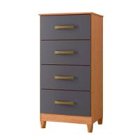 Comoda Mobi 4 Gavetas Freijo Com Titanium - Albatroz - 1