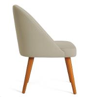 Kit 08 Cadeiras Poltrona De Jantar Luna Suede Pés Palito Castanho - Pallazio Capuccino - 5