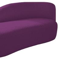 Divã Recamier Curvo Luna 140cm Lado Esquerdo Suede - Adj Decor Cor Roxo - 7