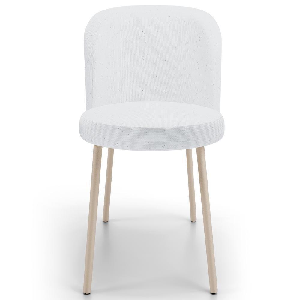 Kit 04 Cadeiras Para Sala De Jantar Cozinha Estofada Gavi Arena L02 Linho Cinza - Lyam Decor - 3