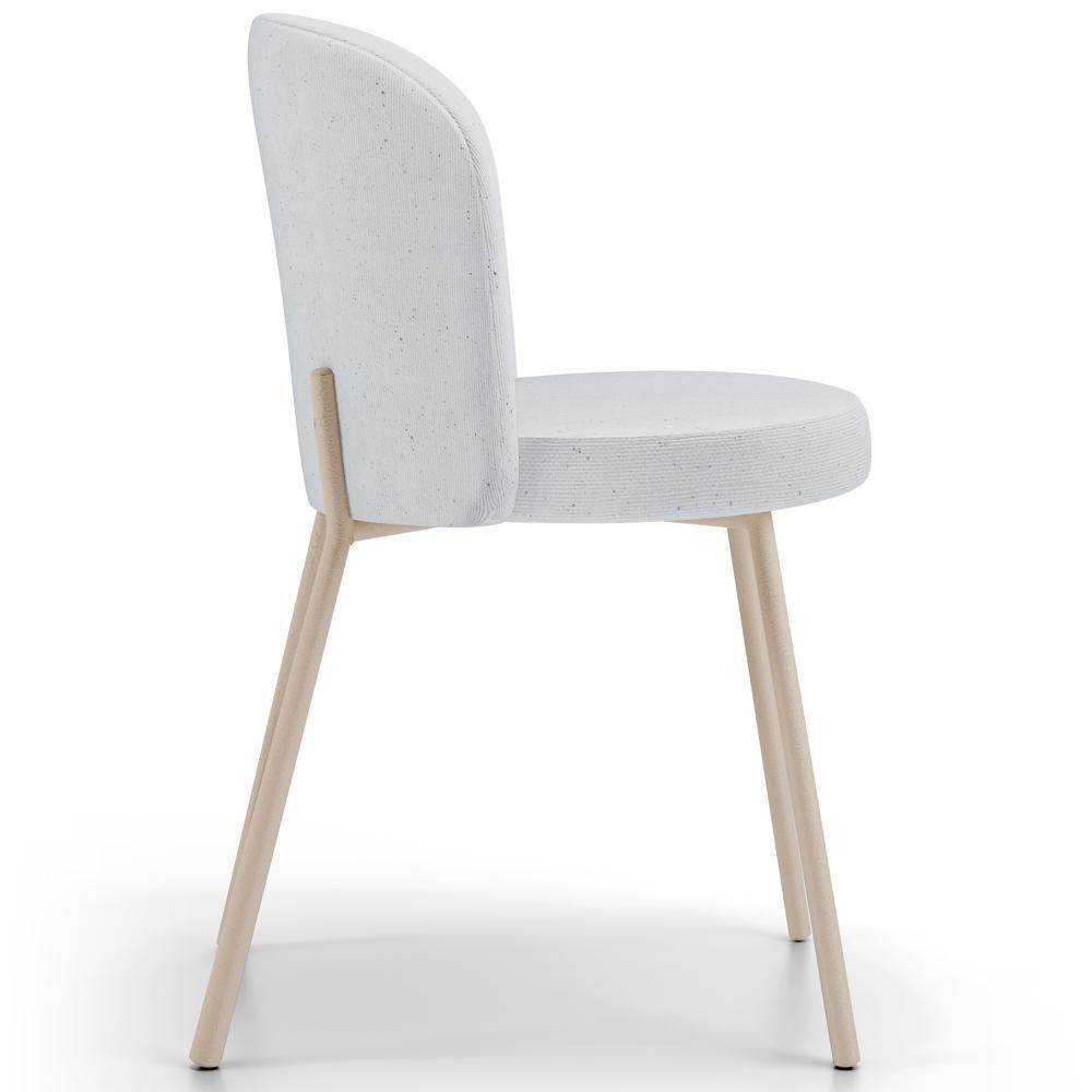 Kit 04 Cadeiras Para Sala De Jantar Cozinha Estofada Gavi Arena L02 Linho Cinza - Lyam Decor - 6