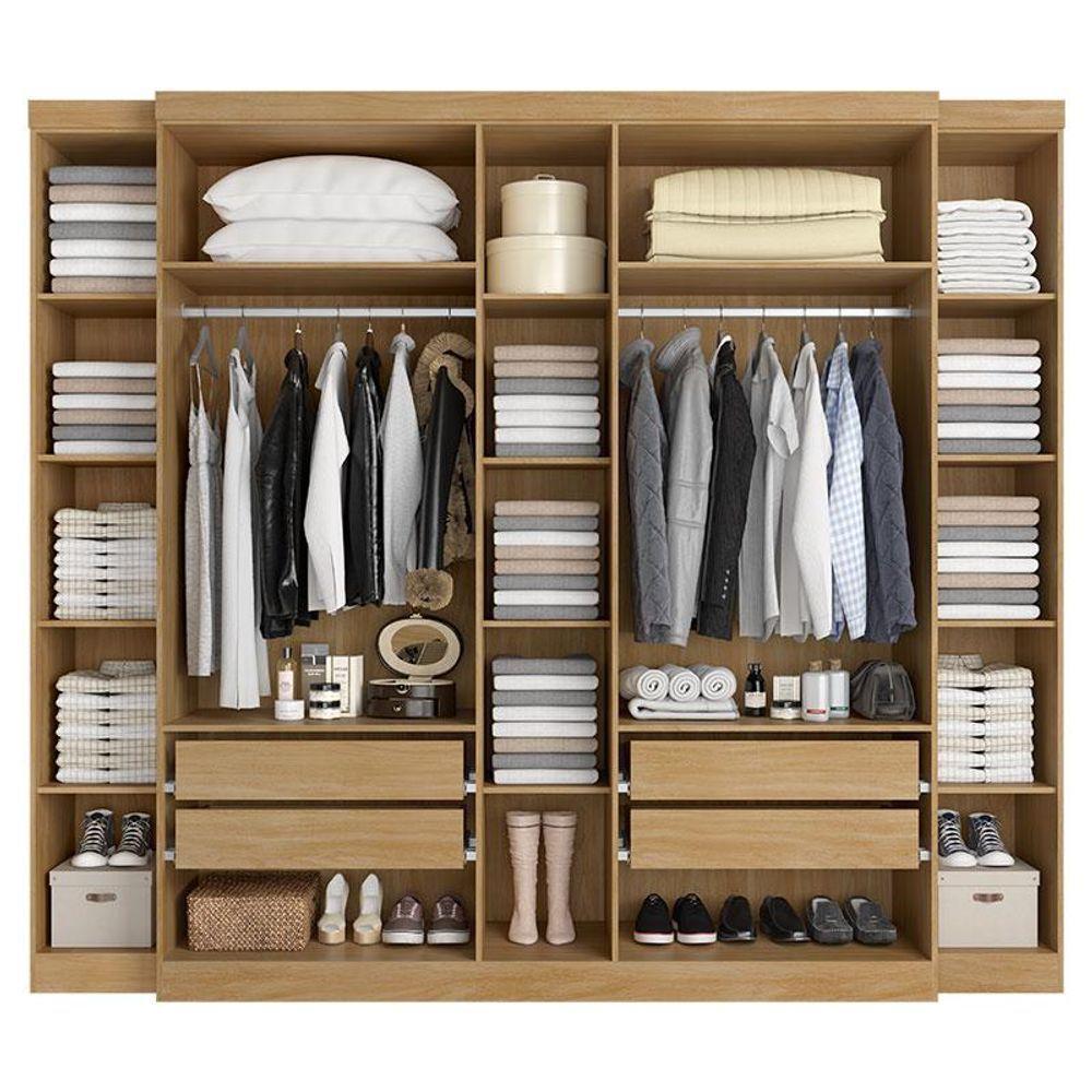 Guarda Roupa Casal Supremo Glass 7 Portas Nogal Gris Acetinado - Thb - 2
