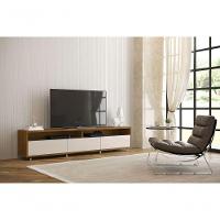 Rack Bancada Para Tv Aspen 1.8 Madeiro Canela Com Off White - Moveisaqui - 2