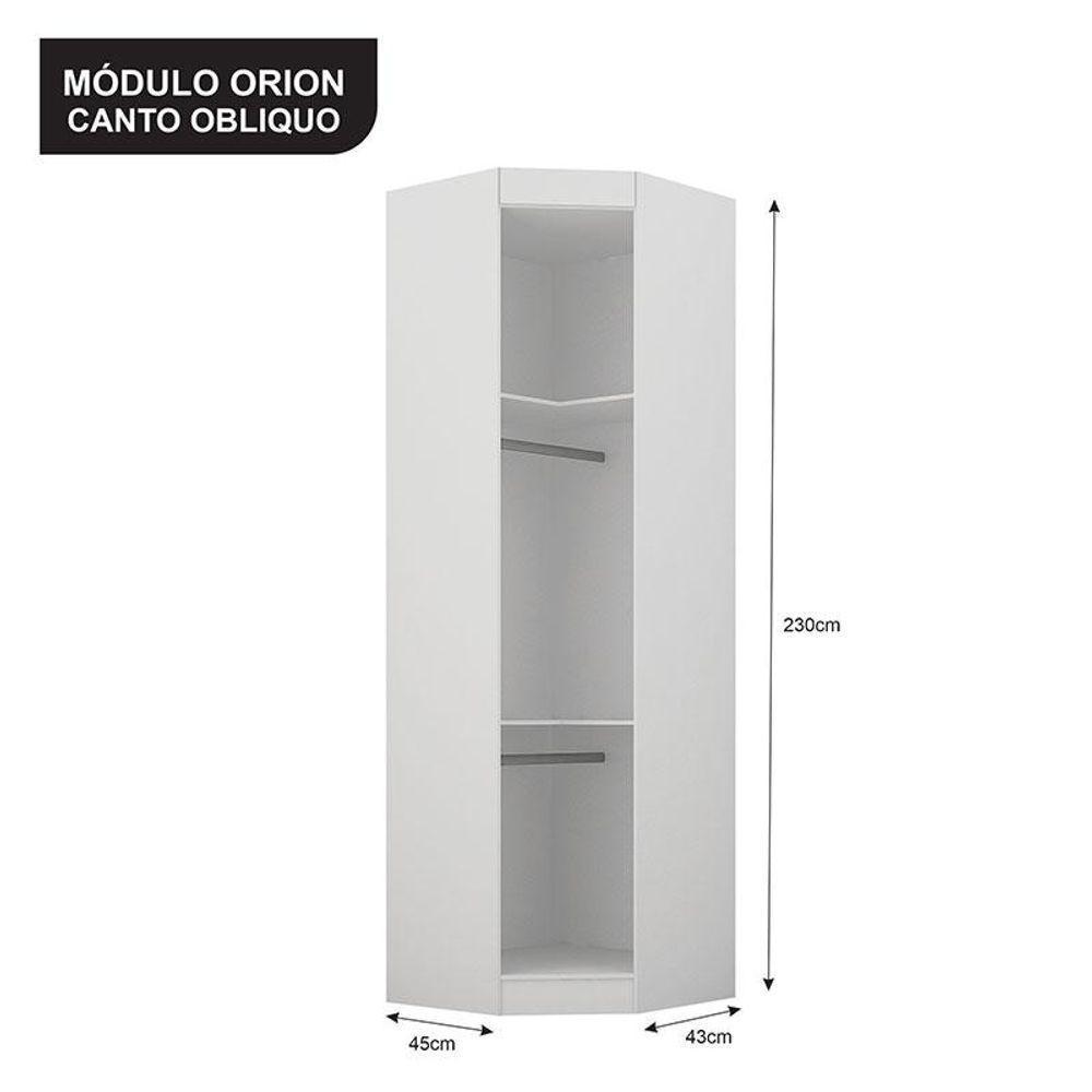 Modulo Orion Canto Obliquo Branco - Leifer Móveis - 3