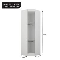Modulo Orion Canto Obliquo Branco - Leifer Móveis - 3