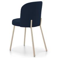 Kit 04 Cadeiras Para Sala De Jantar Cozinha Estofada Gavi Arena L02 Suede Azul Marinho - Lyam Decor - 7