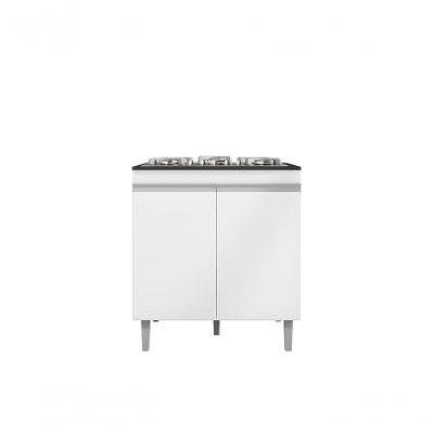 Balcão Cooktop Andreia Com 4 Ou 5 Bocas Branco - Ajl Móveis Cor Branco