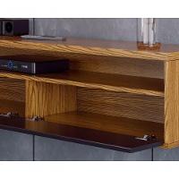 Rack Suspenso Para Tv Life 1.8 Freijo Com Preto Acetinado - Moveisaqui - 5