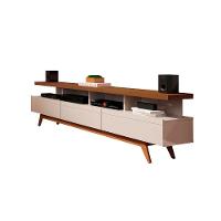 Rack Para Tv Vivare Wood 1.8 Off White Com Freijó - Germai Móveis - 1