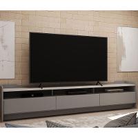 Rack Para Tv 2.2 Sublime Cinza Com Off White - Gelius Móveis