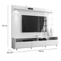 Rack Com Painel Aspen 1.8 Off White - Moveisaqui - 2