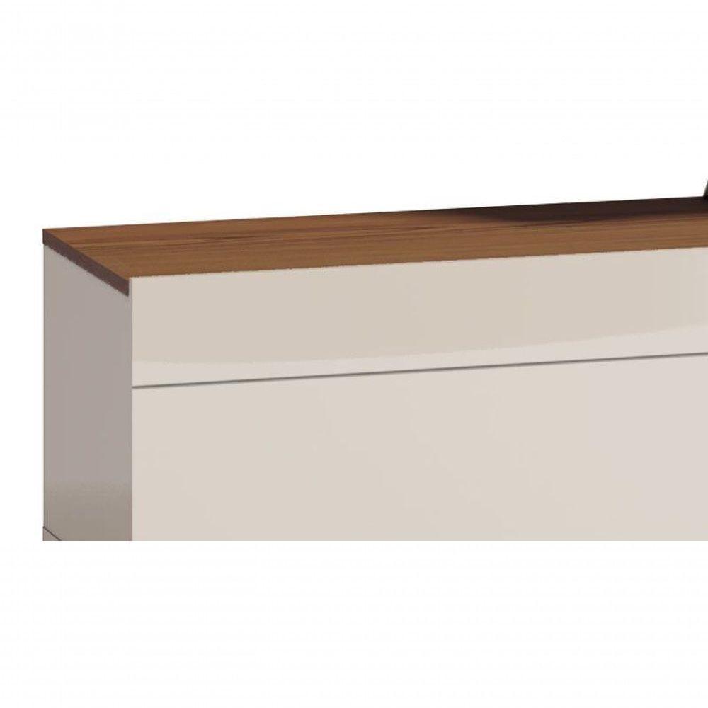 Rack Classic 2g 2.2 Off White Com Freijó - Imcal Móveis - 3