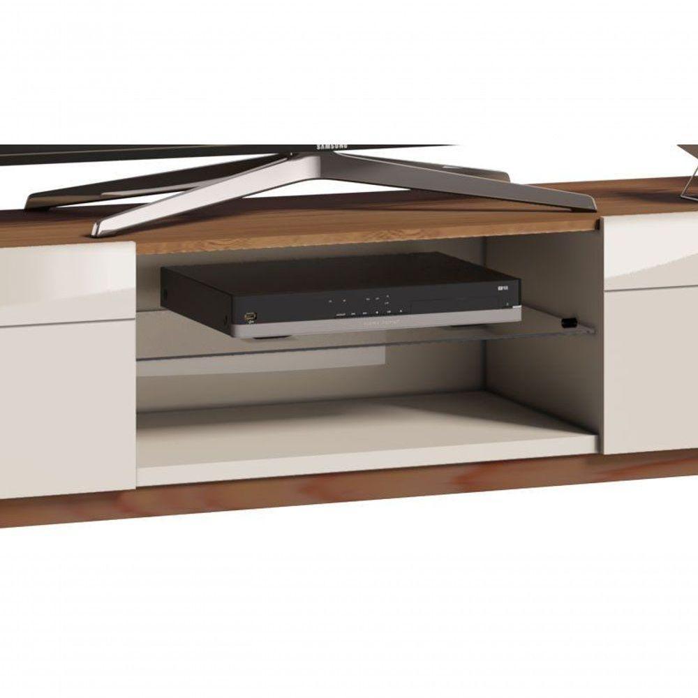 Rack Classic 2g 2.2 Off White Com Freijó - Imcal Móveis - 4