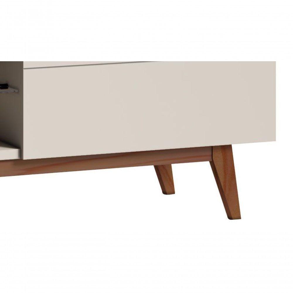 Rack Classic 2g 2.2 Off White Com Freijó - Imcal Móveis - 5