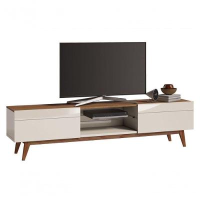 Rack Classic 2g 2.2 Off White Com Freijó - Imcal Móveis