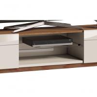 Rack Classic 2g 2.2 Off White Com Freijó - Imcal Móveis