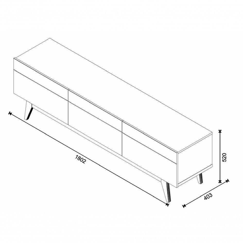 Rack Com Painel Classic 3g 1.8 Freijó Com Off White - Imcal Móveis - 9