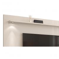 Rack Com Painel Aspen 2.2 Off White - Moveisaqui - 3