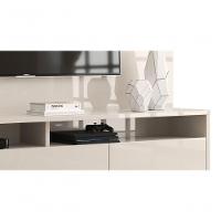 Rack Com Painel Aspen 2.2 Off White - Moveisaqui