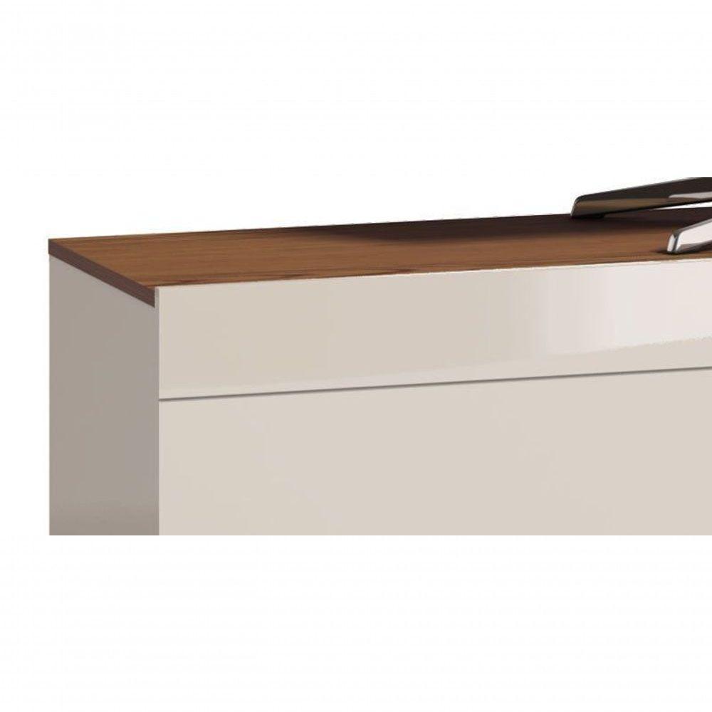 Rack Classic 2g 1.8 Off White Com Freijó - Imcal Móveis - 2