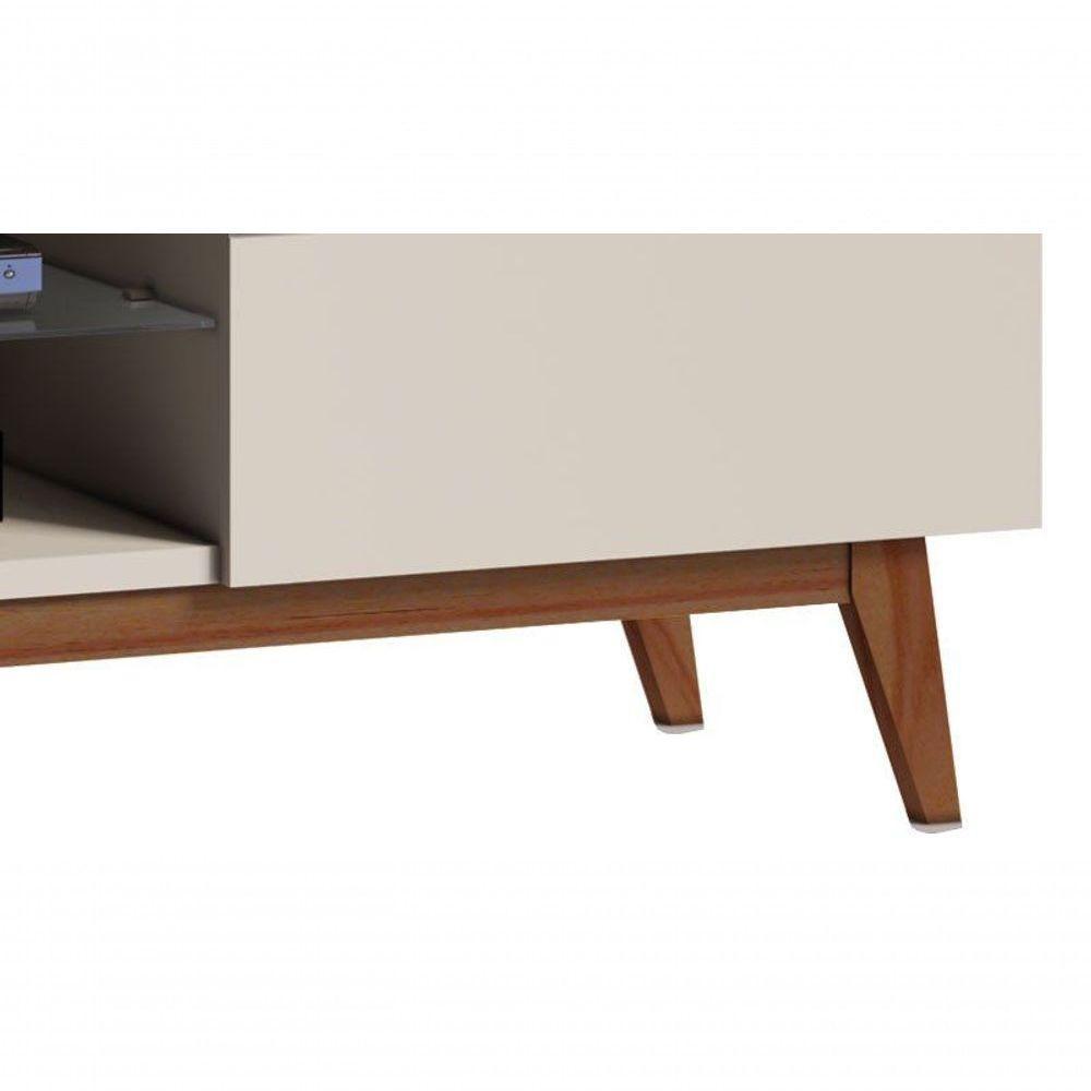 Rack Classic 2g 1.8 Off White Com Freijó - Imcal Móveis - 4