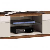 Rack Classic 2g 1.8 Off White Com Freijó - Imcal Móveis - 3