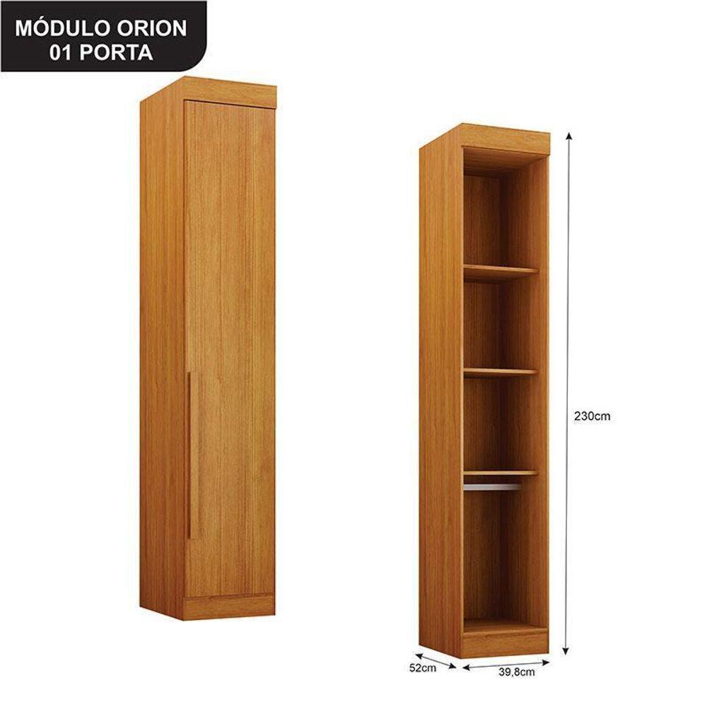 Quarto De Casal Modulado 11 Portas Orion Cinamomo - Leifer Móveis - 4