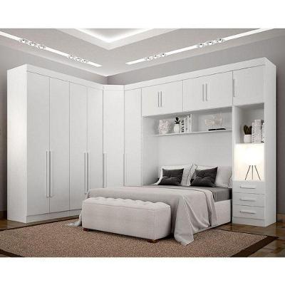 Quarto De Casal Modulado 11 Portas Orion Ambiente Branco - Leifer Móveis