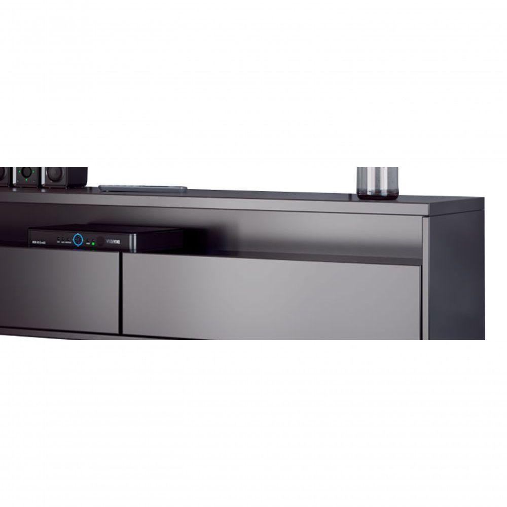 Rack Suspenso Para Tv Life 1.8 Preto Acetinado - Móveisaqui - 4