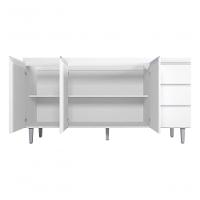 Balcão Armário Multiuso P/cozinha Andreia 160cm Ajl Branco Cor Branco - 2