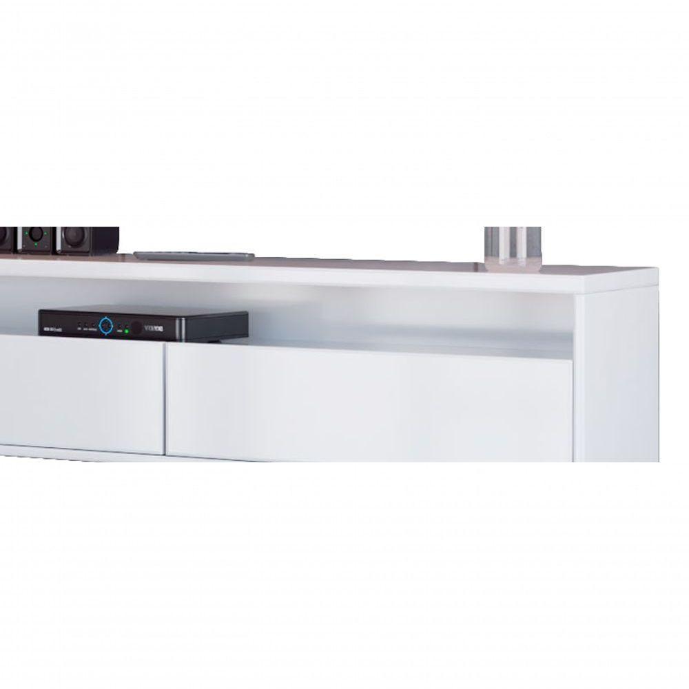 Rack Suspenso Para Tv Life 1.8 Branco Acetinado - Móveisaqui - 4