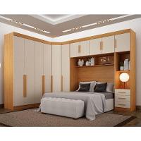 Quarto De Casal Modulado 11 Portas Orion Cinamomo Off White - Leifer Móveis - 10