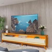 Rack Requinte 2.6 Com Led Naturale Com Off White - Gelius Móveis - 2