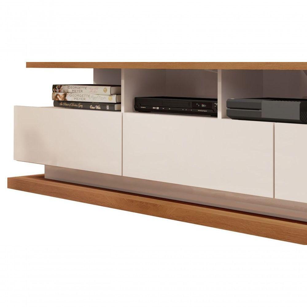 Rack Para Tv Vivare Off White Com Freijó - Germai Móveis - 3