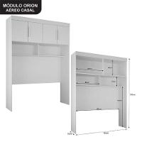 Quarto De Casal Modulado 11 Portas Orion Ambiente Branco - Leifer Móveis