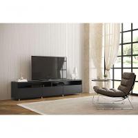 Rack Bancada Para Tv Aspen 1.8 Preto - Moveisaqui - 2