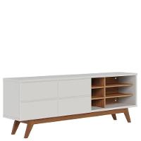 Rack Bancada Noronha 1.8 Com Mesa De Centro Jeri Off White Matte Freijó E Aparador Riviera Freijó - Colibri - 2
