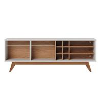 Rack Bancada Noronha 1.8 Com Mesa De Centro Jeri Off White Matte Freijó E Aparador Riviera Freijó - Colibri - 3