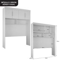 Quarto De Casal Modulado 11 Portas Orion Branco - Leifer Móveis