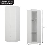 Quarto De Casal Modulado 11 Portas Orion Branco - Leifer Móveis - 6