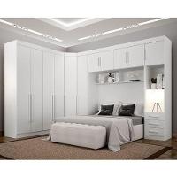 Quarto De Casal Modulado 11 Portas Orion Branco - Leifer Móveis - 8