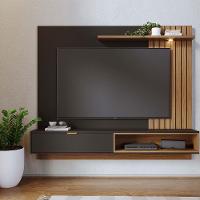 Painel Tv 65 Pol 180cm Bancada Suspensa Zurique C04 - D'rossi Preto Fosco E Noce Milano - 3